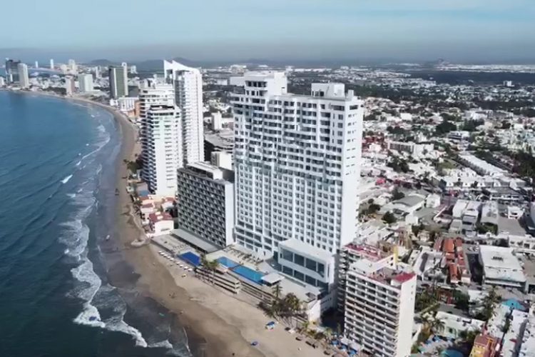 courtyard marriott aerial beach view